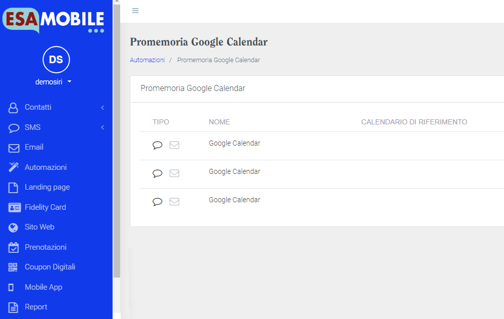Automazione Google Calendar